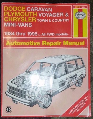 Haynes 30010 dodge plymouth chrysler van 1984-1995 automotive repair manual