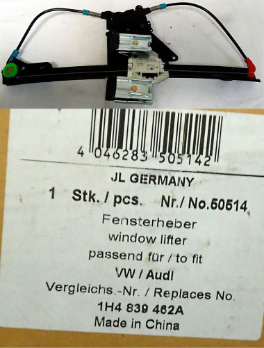 Rear passenger window regulator for volkswagen / vw jetta ~ 1h0837461a ~ used