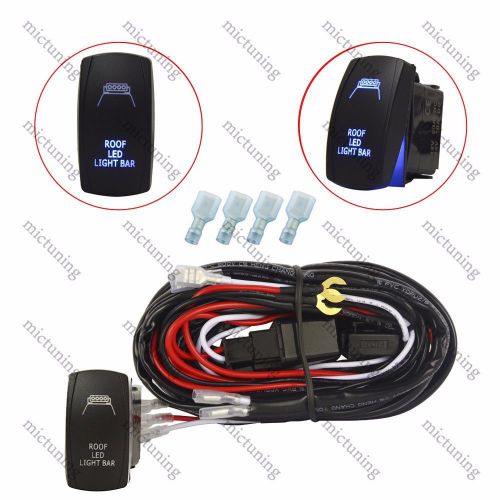 Wiring harness relay laser rocker switch on/off for roof led fog light bar truck