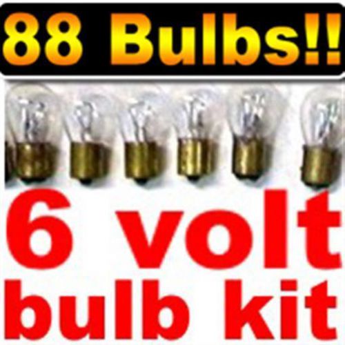 34 cents each for 88 assorted 6 volt light bulbs 6v