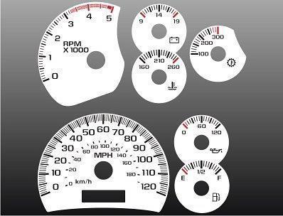 2003-2005 silverado duramax diesel instrument cluster white face gauges 03-05