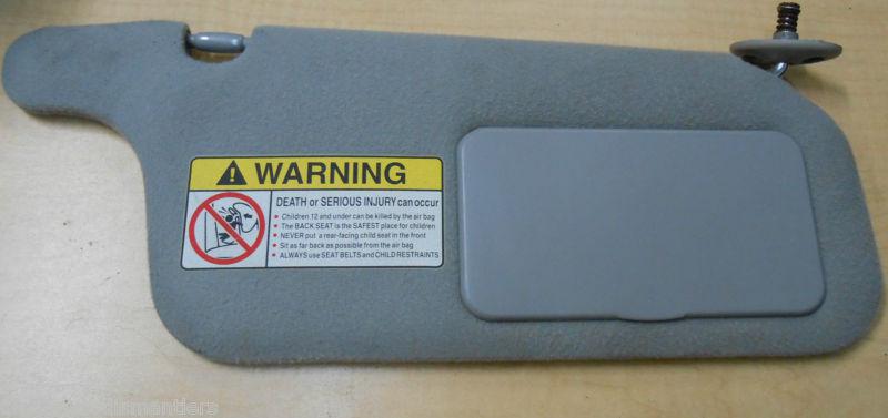 Honda civic sun visor shade passenger light gray sunvisor rh 96-00