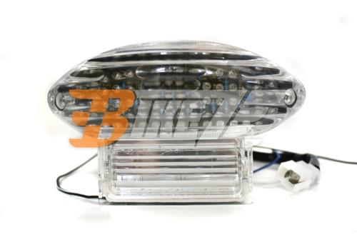 Fit suzuki katana gsx600f gsx750f 03-06 clear led tail light w/ turn signal int.