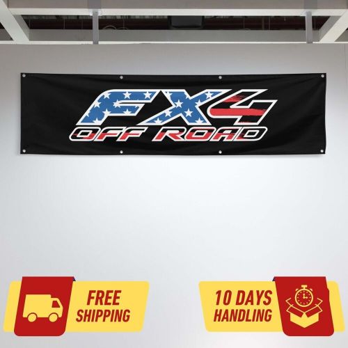 For ford fx4 off road f150 f250 f350 truck fans 2x8 ft flag gift banner