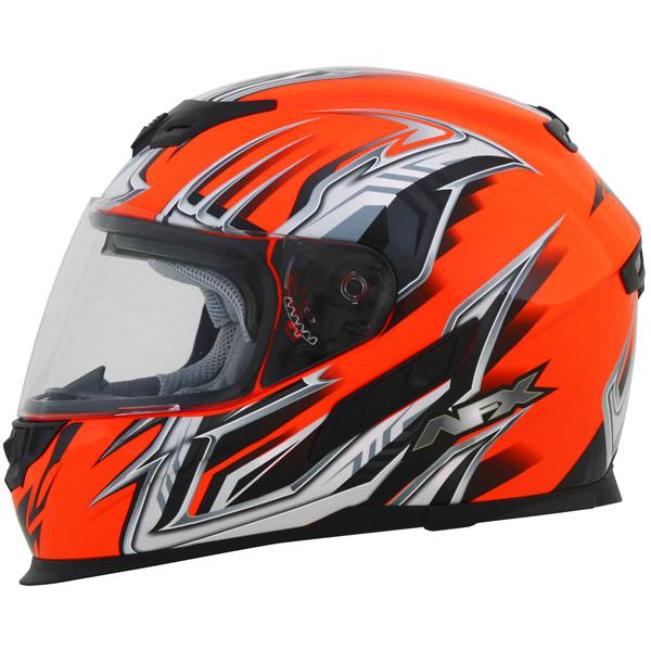 Afx fx-120 multi safety orange full face air bladder street helmet