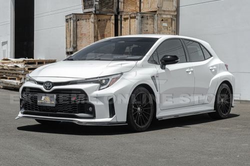 For 23-up gr corolla | gr package carbon fiber front splitter lip w/ side skirts