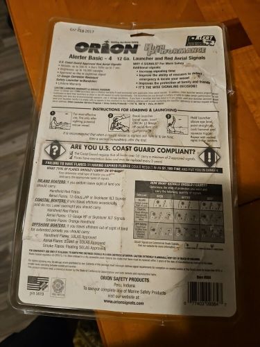 Orion alerter hp basic 12-gauge launcher  4 red flares (flares expired 2/2017)