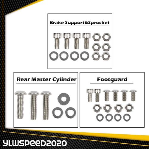 Fit for yamaha banshee yfz350 667pcs stainless steel atv bolt screw nut kit set