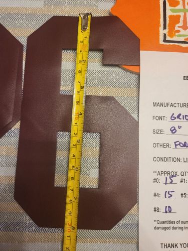 Stahls pre-cut numbers | gridiron | 8&#034; maroon/foreground