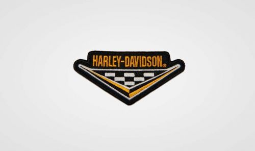 Harley-davidson &#034;nostalgia chrecker tri&#034; patch/emblem 8013172-