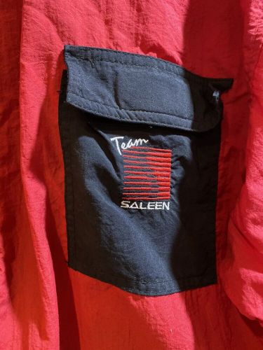 Vintage team saleen jacket windbreaker ford mustang red/black -made in usa