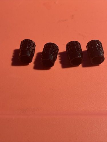 4 pc bmw m sport black w/ logo tire valve stem caps