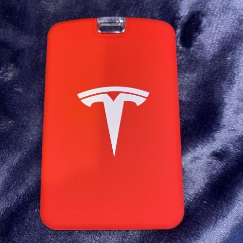 Tesla silicone key card holder - 2 pcs (red &amp; black)