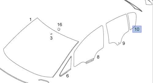 Window rear door left fixed fits opel vauxhall corsa d hatch l68 genuine