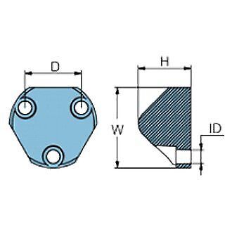 Martyr flexofold 1.5&#034; h zinc propeller anode