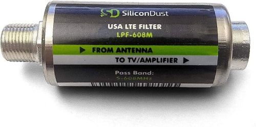 Silicondust lpf-608m lte filter for tv antennas usa 2020 silver, white