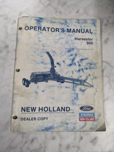 Ford new holland dealer operator&#039;s service manual harvester 900 1988 751185+