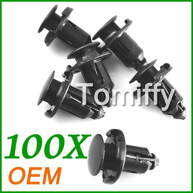 100x honda mitsubishi oem fender bumper push-type clips retainer fastener