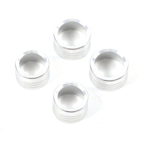 4pcs silver aluminum center a/c volume knob ring  for nissan frontier 2022+