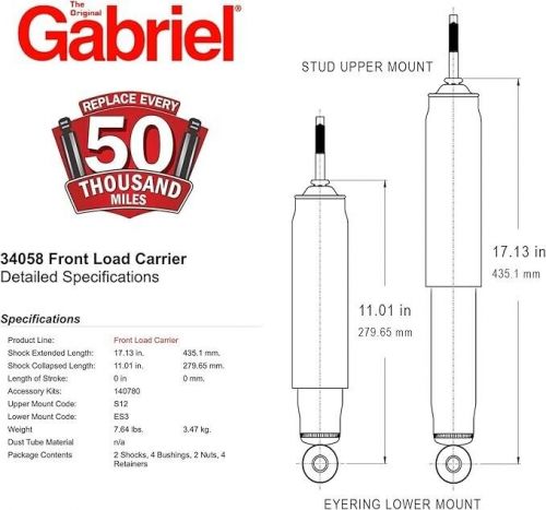 Gabriel 34058 front load carrier