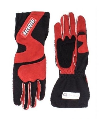 Racequip 356105 gloves outseam black/red large sfi-5