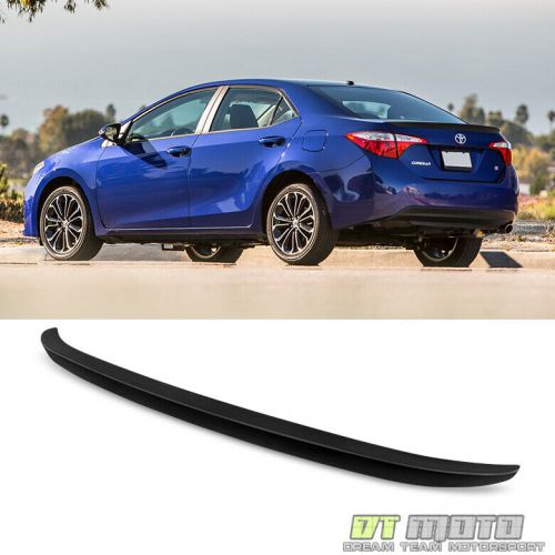 Matte black for 14-18 toyota corolla factory style rear trunk lid spoiler wing