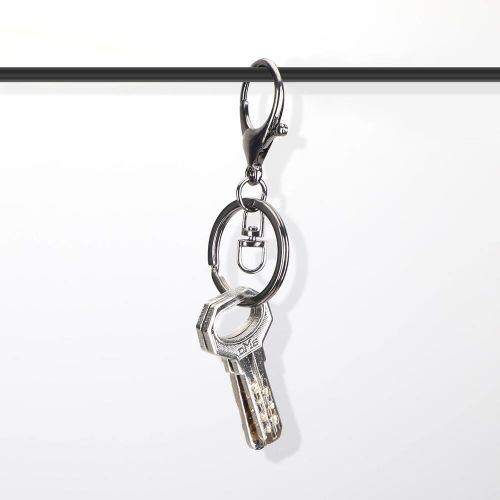 Lobster clasp metal spring steel chain keyring key chain pendant key gun blk #8