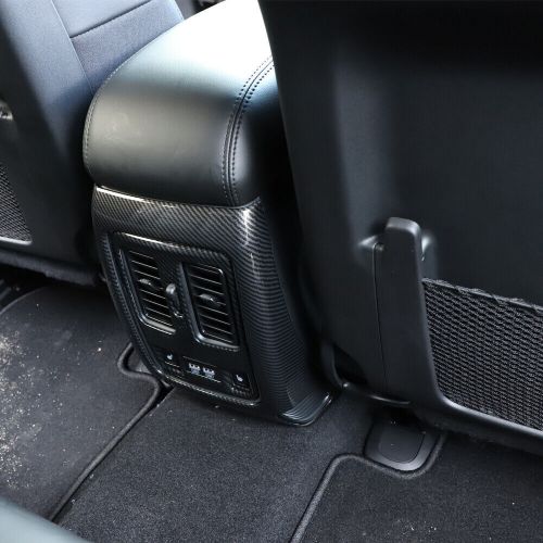 Rear seat air outlet anti-kick panel for jeep grand cherokee 2011+ carbon fiber