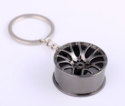 New for car parts key chain motor hub valve piston engine rotate keyring color