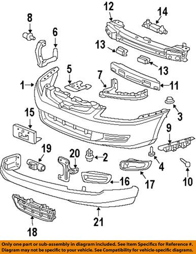 Honda oem 71105sdaa10 front bumper-weight