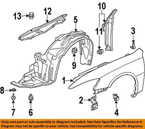 Honda oem 74105sdna00 fender-rear seal