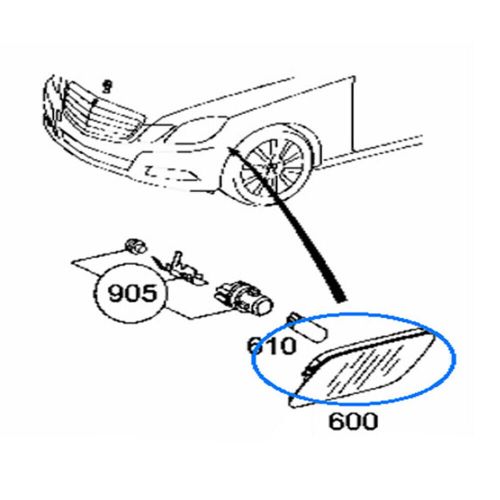 Front side marker lights lh &amp; rh pair set for mercedes benz e350 e550 e63 amg