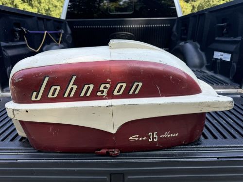 Vintage johnson 35 hp outboard hood cowl