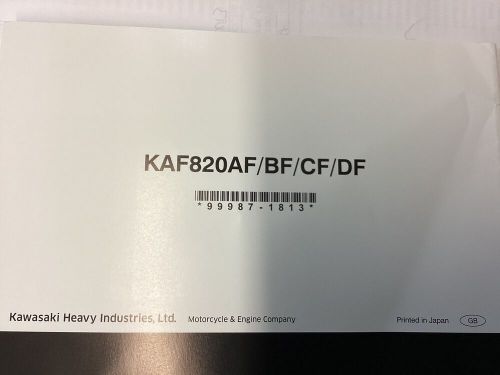 99987-1813 kaf820 owners manual