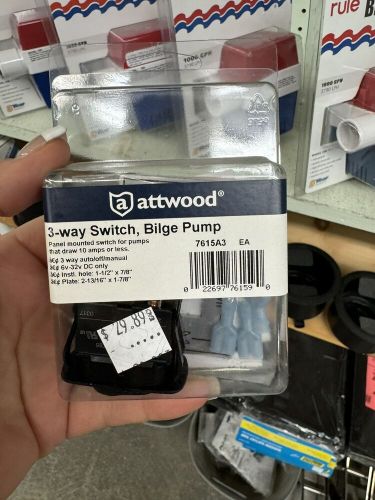 New attwood bilge pump 3 way switch # 7615a3