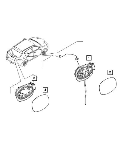 Genuine mopar charge port door 7rf97tzzaa