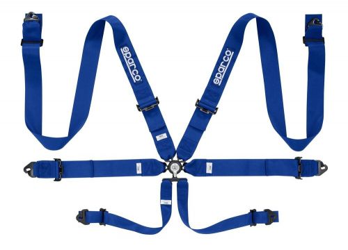 Sparco belt 6-point 3in competition harness steel blue finish