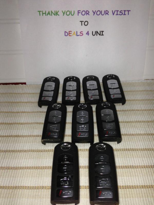 Lot of 9 2010-14 oem mazda smartkeys keyless entry remotes key fobs