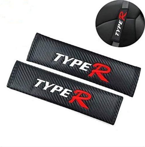 Leather typer r embroidery jdm seat belt cover shoulder pad accord civic