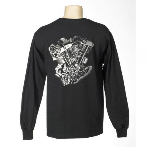 Harley shovelhead engine longsleeve t-shirt 2x-large