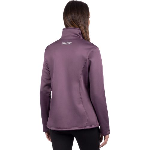 Fxr snowmobile womens elevation tech zip up - muted grape/black