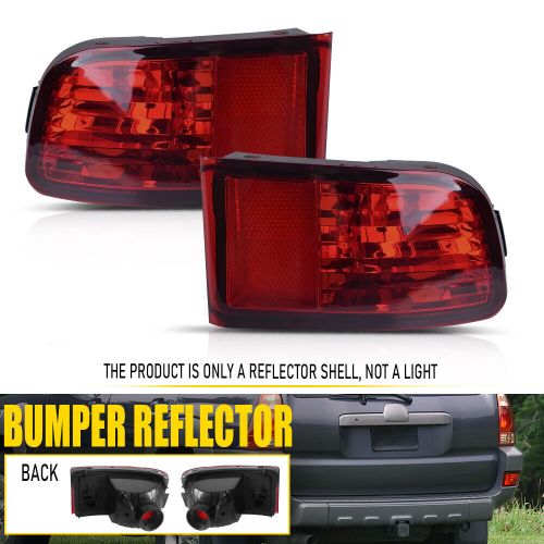 Bumper reflector lens rear fog lamp cover lh+rh for 2003-2005 toyota 4runner e