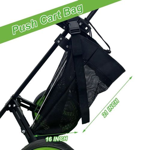 Corecise golf push cart storage bag,golf cart organizer, mesh closure push cart