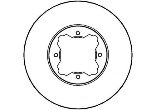 2x brake discs pair vented fits honda accord cb7, ce9 2.2 front 90 to 98 282mm