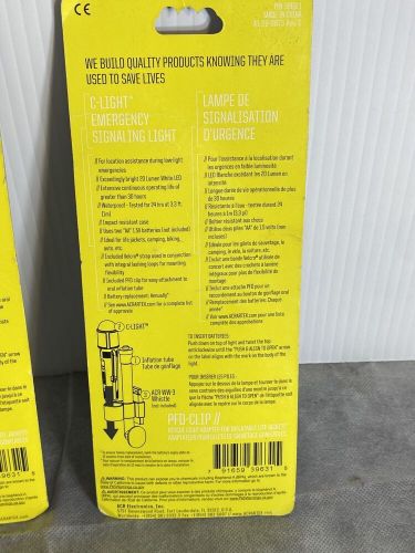 Set of 2 acr c-light™ personal safety light w/clip uscg certified new in box