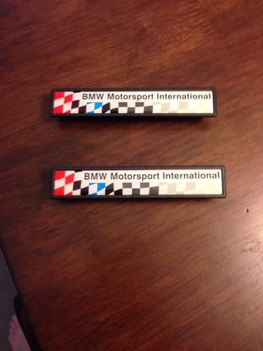 E36 m3 side molding emblems pair bmw motorsport international