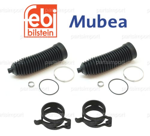 Set of 2 steering rack boots w/ 2xclamps febi/mubea for mercedes