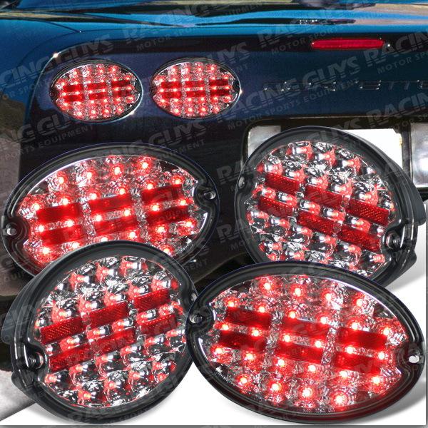 97 98 99 00 chevy corvette smoke led tail brake turning signal lights ls1 z06