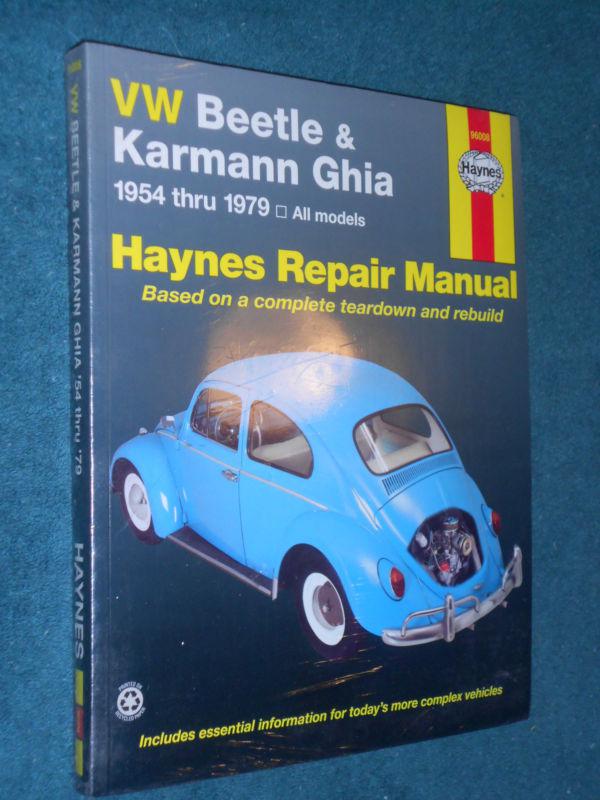 1954-1979 volkswagen shop manual / vw beetle & ghia repair book 71 new / sealed