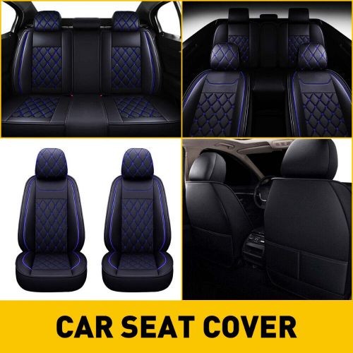 2set 5 seat full seat cover leather luxury front rear back cushion for silverado